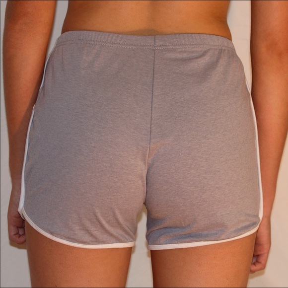 Grey Medium Shorts High Waisted - Picture 2 of 4